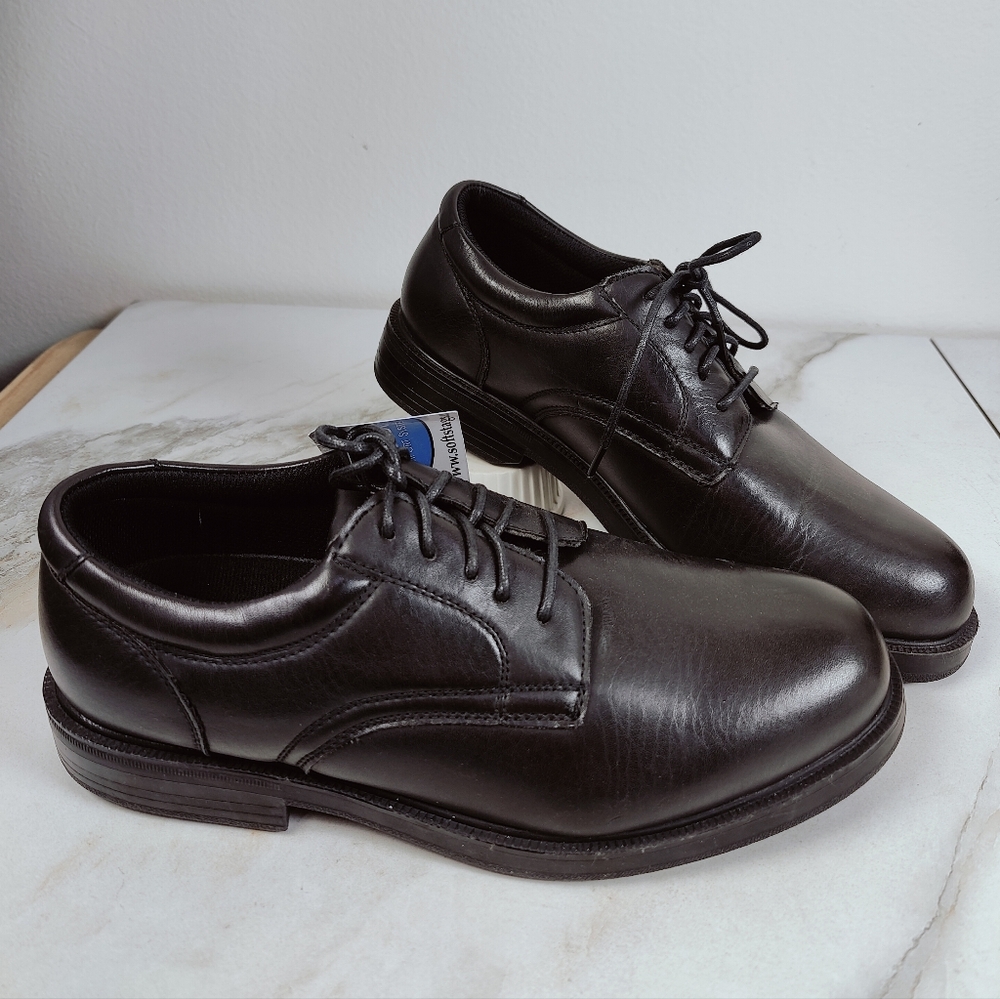 NWT Soft Stags Men's Kingsbury Black Oxford Comfort Dress Shoes, Sz 12